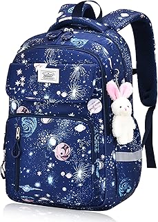 Sac à dos scolaire grande capacité, léger et résistant à l'eau pour filles