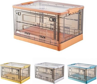Boîte de rangement, bacs de rangement en plastique transparent u-home avec couvercles, cube
