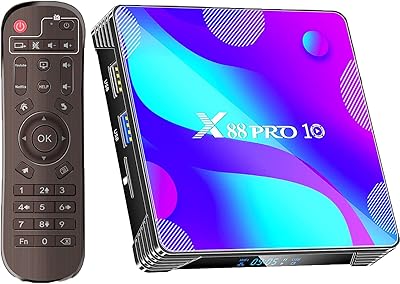 Boîtier tv android, easytone smart tv box android 11.0 4 go de ram