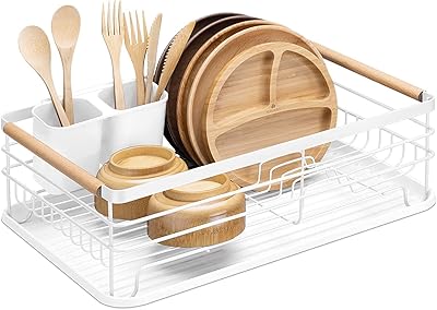 Égouttoir à vaisselle tabit égouttoir de comptoir de cuisine en acier inoxydable