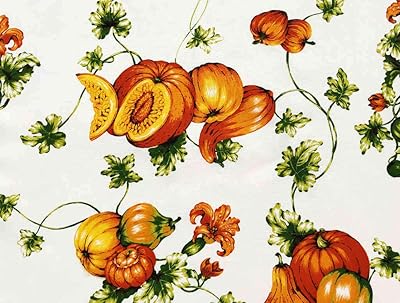Tissu à motif citrouille de 3 mètres | fabriqué en italie | 100%