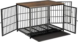 Meubles robustes pour cage à chien : table d'appoint en bois de 42