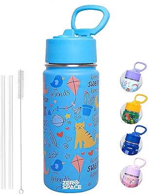 Zerospacetm bouteille d'eau à double paroi en acier inoxydable de sport 500 ml