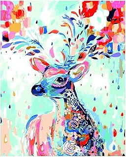 Peinture à l'huile sur toile avec chiffres pour débutants facile installer l'acrylique couleurs