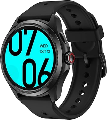 Montre intelligente techwatch pro 5 wear os pour hommes, résistante à l'eau, boussole