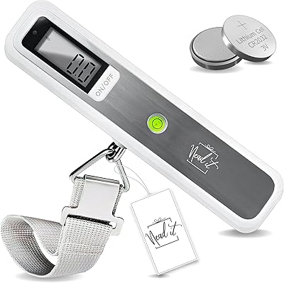 Pèse-bagages numérique neadit [avec batterie supplémentaire] balance électronique portable pour bagages, balance