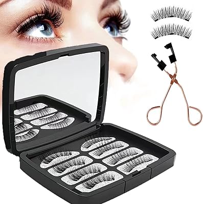 Faux cils magnétiques, doubles cils magnétiques sans eye-liner ni colle, faux cils naturels