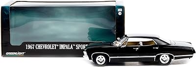 1967 chevy impala sport sedan tuxedo noir 1/24 modèle de voiture moulé sous