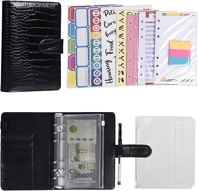 Dossier budgétaire a6 88 pièces enveloppe d'argent avec fermeture éclair pochettes pour dossiers