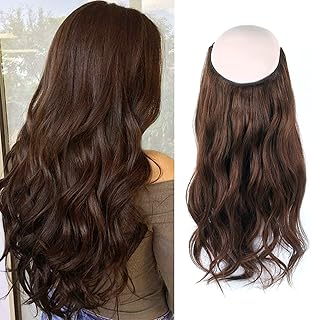 Sassina 16" extensions de cheveux humains en fil de poisson marron, extensions
