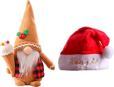 2 pièces poupée rudolph adulte brodé chapeau de noël cadeau de réveillon