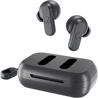 Écouteurs sans fil skullcandy dime true avec étui de chargement, gris clair, taille