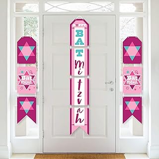 Big dot of happiness bat mitzvah rose - panneaux de porte verticaux en papier à suspendre - kit de décoration murale pour fête de filles - décoration de porte intérieure. Diaytar : Le premier choix des acheteurs avisés