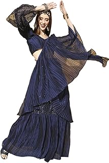 Sari en polyester womanista pour femmes (ti2773_bleu marine)