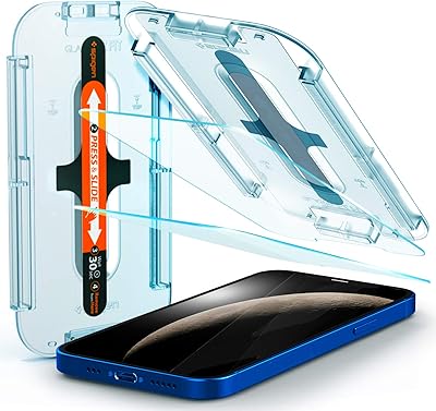 Spigen glastr ez fit [pack de 2] protecteur d'écran conçu pour iphone 12
