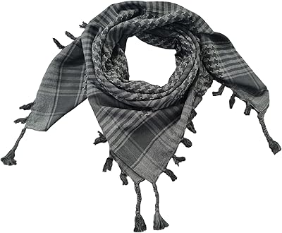 Écharpe shemagh pour hommes et femmes en 100% coton design militaire et keffiyeh