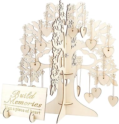 Livre d'or de mariage, bannière de visite d'arbre, livre d'or, pendentif cœurs en bois, fournitures de décoration pour fête de mariage. Diaytar : L'e-commerce généraliste qui met le discount à l'honneur