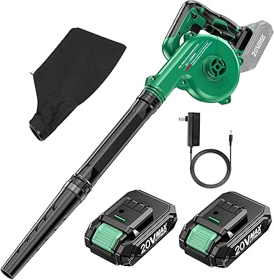 Souffleur de feuilles sans fil kemo 20 v batterie 2 en 1 au