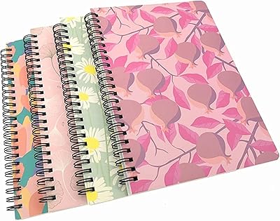 Cahier à spirale a5 4 pièces carnet de croquis ligné et agenda