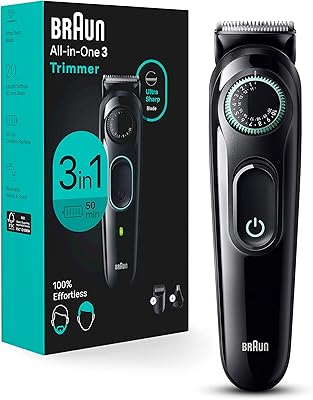 Kit de toilettage tout-en-un braun série 3 3430 tondeuse 3-en-1 pour homme
