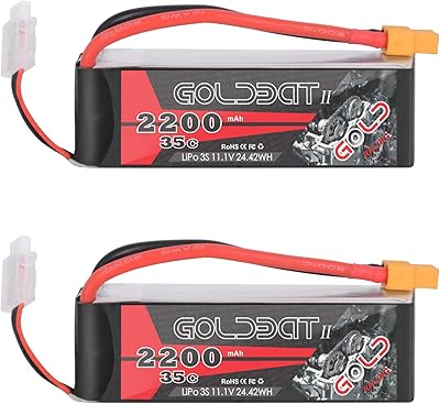 Batterie lipo 3s 11,1 v 35c 2200 mah avec prise xt60 pour quadrirotor