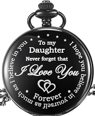Cadeau inspirant pangda pour fille, n'oublie jamais je t'aime, montre de poche