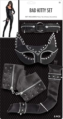 Ensemble d'accessoires de costume bad kitty catwoman - 4 pièces.