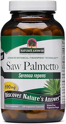 Gélules végétariennes de palmier nain de nature's answer 690 mg, 120 gélules