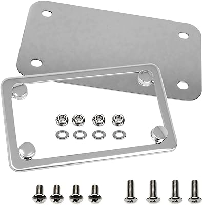 Cadre de plaque d'immatriculation de moto en acier inoxydable us- albl2451ss