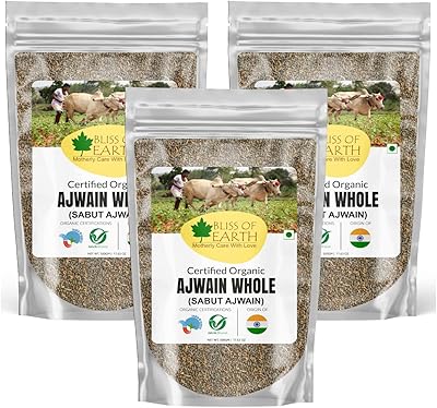 Graines de carambole ajwain biologiques certifiées bliss of earth, épices indiennes et masala
