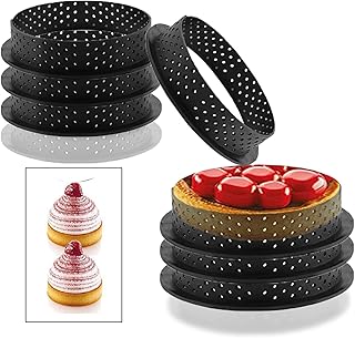 8 pièces anneaux à tarte perforés coupe-cuisson outil de décoration anneau