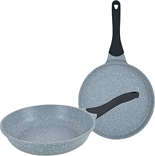 Batterie de cuisine en granite de fonte d'aluminium longue durée wansour, 2 pièces