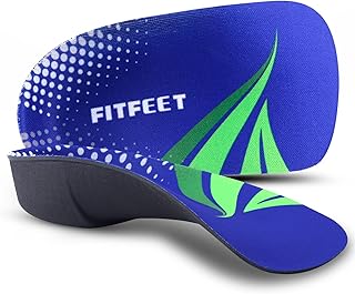 Fitfeet 3/4 semelles intérieures de soutien de la voûte plantaire pour hommes