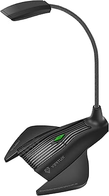 Microphone de jeu vertux avec lumière led | haute sensibilité pour les joueurs