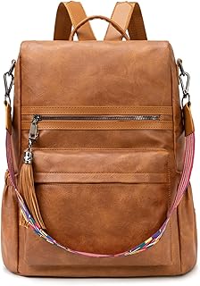 Sac à dos antivol en cuir pu pour femmes, sac à bandoulière léger