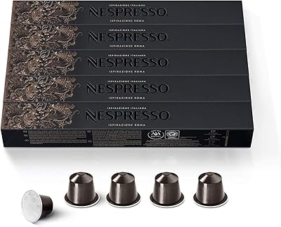 Capsules de café nespresso original line roma intenso par aspirazione, édition limitée, torréfaction