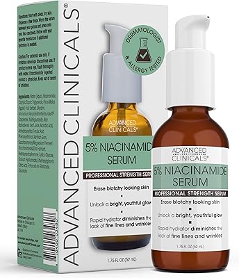 Advanced clinicals, sérum niacinamide 5 %, force professionnelle, 1,8 fl oz (52 ml)