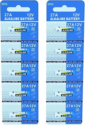 Piles alcalines ex-enegy 27a 12v a27 mn27 vr27 l828, paquet de 10