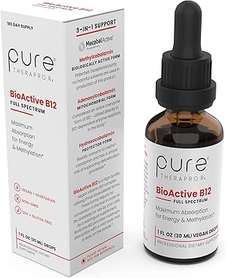 Supplément liquide sublingual de vitamine b12 végétalienne bio active