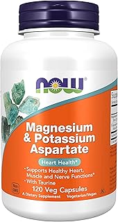 Now suppléments, aspartate de magnésium et de potassium avec taurine, santé cardiaque*, 120