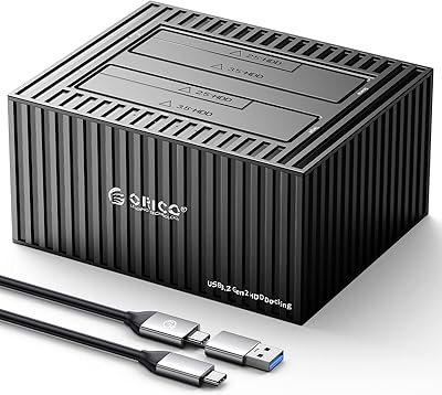 Station d'accueil pour disque dur orico en aluminium avec duplicateur clone hors