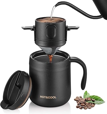 Tasse à café one as all en acier inoxydable + filtre