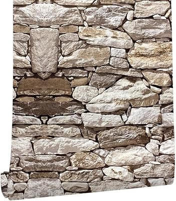 Homeme papier peint 3d en brique de pierre 45 cm x