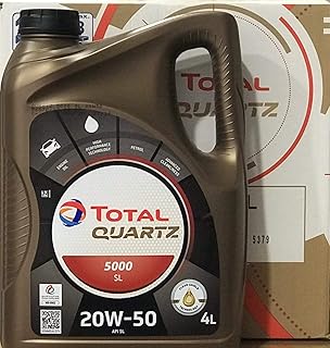 Total quartz sl5000 20w50 3 x 4 litres d'huile moteur à essence