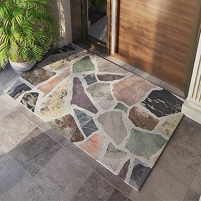 Tapis de porte d'entrée bowie, tapis d'entrée de sol imperméable, tapis grattoir à