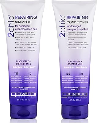 Ensemble shampoing et après-shampooing giovanni 2 chic ultra repair 250 ml