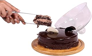 Présentoir à gâteau et plateau de service en forme de dôme en verre