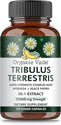 Capsules de tribulus biologiques veda supplément énergétique max strength 2000