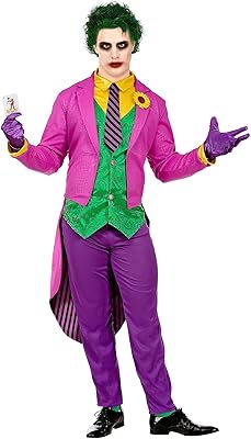 Costume de joker fou widman pour hommes adultes, costume d'halloween effrayant l