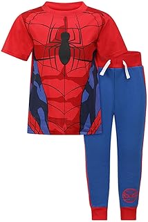 Ensemble t-shirt et sweat-shirt marvel spiderman pour garçons pour tout-petits et tout-petits